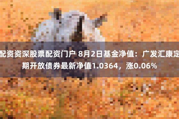 配资资深股票配资门户 8月2日基金净值：广发汇康定期开放债券最新净值1.0364，涨0.06%