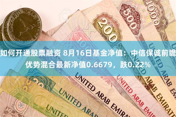 如何开通股票融资 8月16日基金净值：中信保诚前瞻优势混合最新净值0.6679，跌0.22%