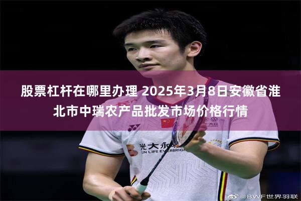 股票杠杆在哪里办理 2025年3月8日安徽省淮北市中瑞农产品批发市场价格行情